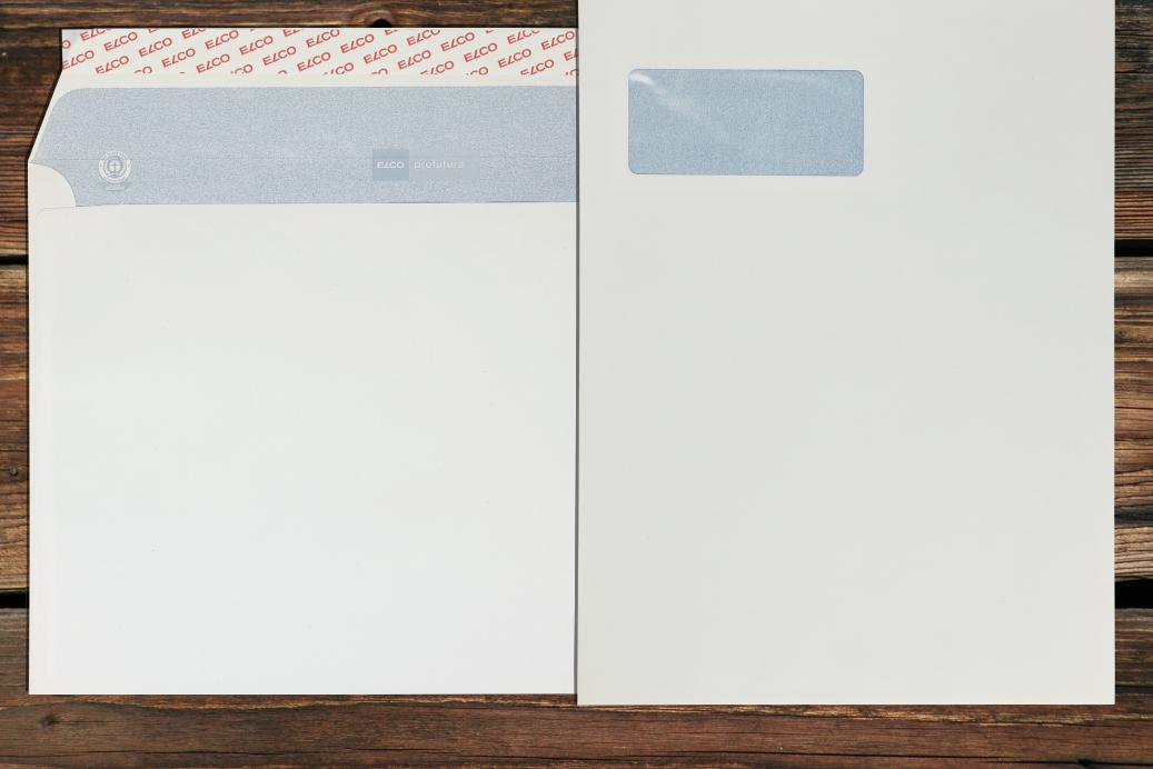 Briefhüllen mit Fenster C4 229x324 mm Haftklebend Recycling Naturweiß 120 g/qm